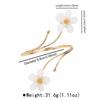 B1111 Sweet and fresh double-headed enamel glazed flower armband, elegant and stylish line ring open arm bracelet