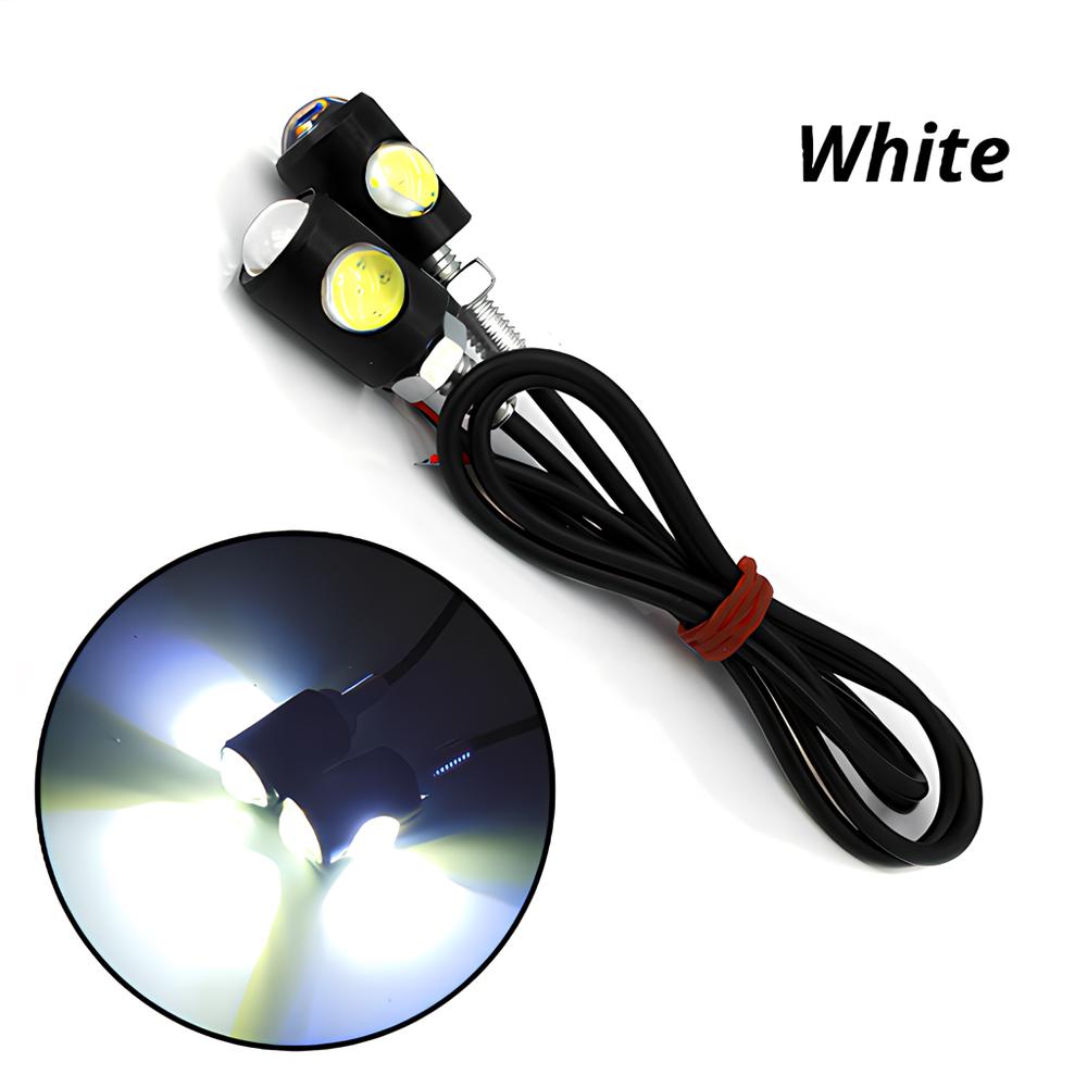 2Pcs LED Motorcycle Brake Lamps Car License Plate Bolt Tail Rear Light Fog Bulbs Turn Signal Side Indicators Decoration Bright