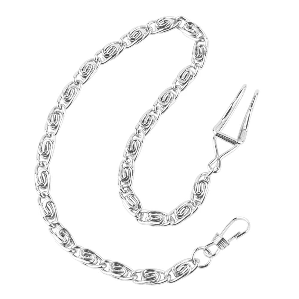 Moderne Edelstahl Mechanische Taschenuhr Kette 39cm Fob Kette für Männer oder Frauen Schmuck Zubehör Taschenuhr Kette