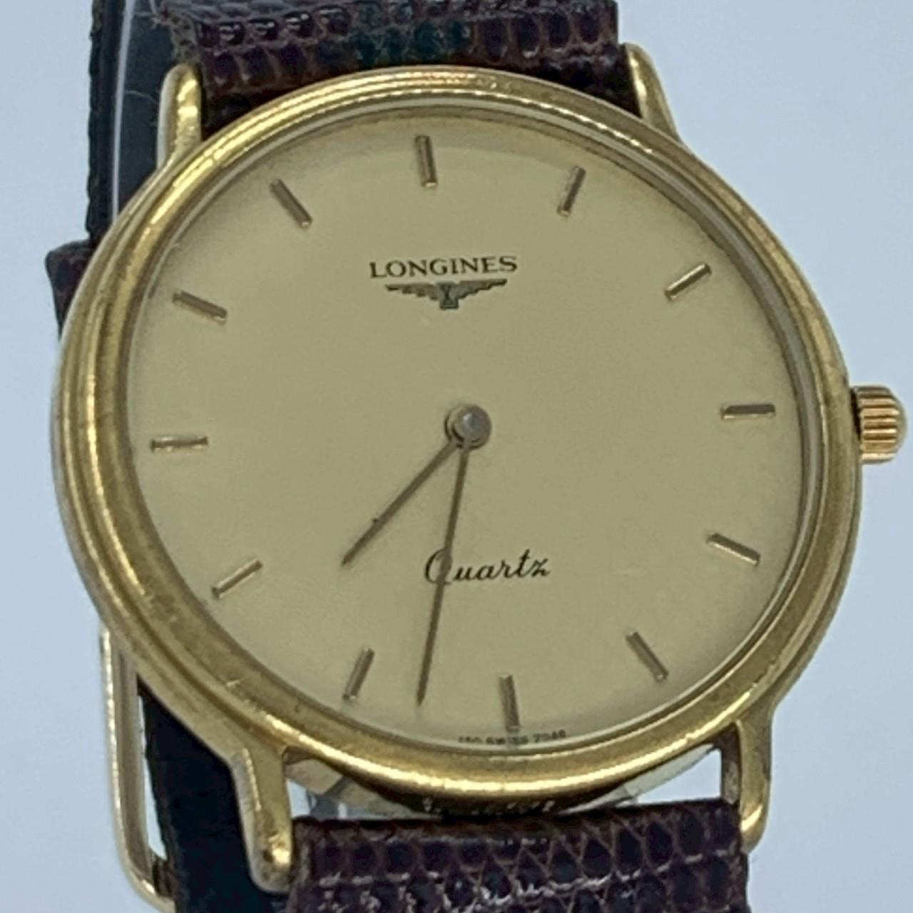 

Новые батарейки Работают хорошо LONGINES Grand Classic L4.637.2 Кварцевые QZ Работают от батарейки Мужские часы Цвет шампанского Золотой циферблат Нержавеющая сталь 2 стрелки Очищены