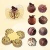 50 Pcs Truffle Wrappers, 4 X 4" Gold Candy Cups for Truffles, Flared Chocolate Candy Paper Cups Liners for Truffles, Cupcakes, Birthday Wedding Party