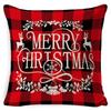 Christmas Pillowcase Gray and White Plaid Office Lumbar Support Home Bedside Cushion Car Neck Cushion