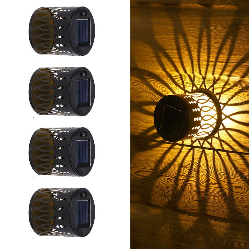 1/2/4PCS Solar-Powered peony Lantern Light Wall Lamp Outdoor Garden Patio Walkway Decorations Lighting for Garden Decor