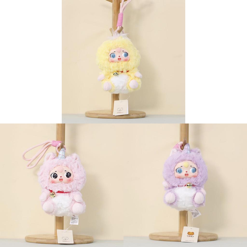 Cute Raccoon Plush Hanging Toy With Movable Eyes For Bag Decor And Collectors