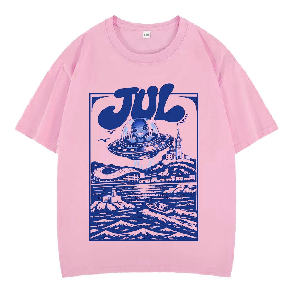Rapper Jul Fashion Print T Shirt Unisex Women Hip Hop Tshirt Short Sleeve Loose Casual Cotton Oversized Aesthetic Trendy Tshirts
