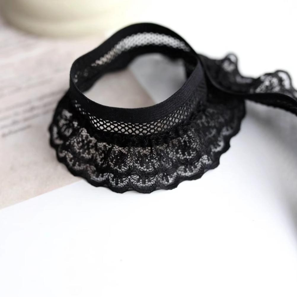 

1 ярд Белое Черное Эластичное Кружево Ткань Ручная работа Сделай сам Аксессуары Вечеринка Свадебное Украшение белый