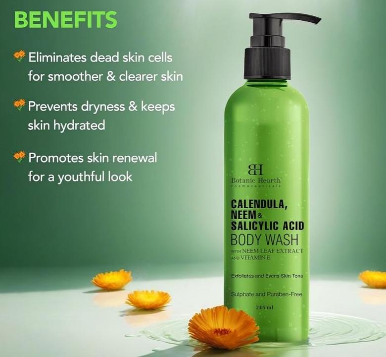 Botanic Hearth Calendula, Neem & Salicylic Acid Body Wash 245ml