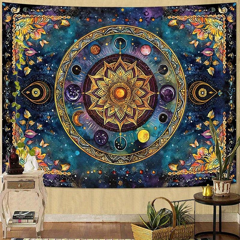 Cosmic Mandala Tapestry Background Cloth Hanging Cloth Bedroom Bedside Decorative Wall Cloth Rental Dormitory Tapestry