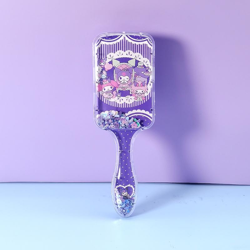 Kawaii Sanrio Kuromi Air Cushion Massage Combs My Melody Cinnamoroll Comb Hair Brush Hairdressing Tool Girls Gift