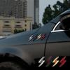 1Pc 3D Metal Lightning Logo Car Rear Trunk Side Fender Emblem Badge Sticker Car Decoration Accessories
