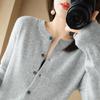 Women Cardigans Sweater O Neck Spring Autumn Knitted Cashmere Cardigans Solid Single Breasted Womens Sweaters