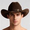 New Fashion Suede Cowboy Fedoras Cap Retro Unisex Outdoors Big Brim Top Hat Western Style Handsome Britain Panama Jazz Hat