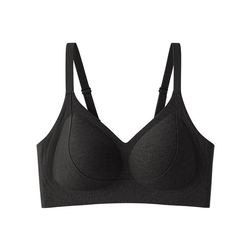 

W-type micro-plastic lifting soft support underwear anti-gravity steel ring adjustment type gathering bra cover 2XL 40/90 чорний