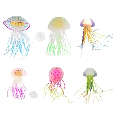 Quallen Aquarium Dekorationen Helle Farbe Silikon Dekor Künstliche Quallen