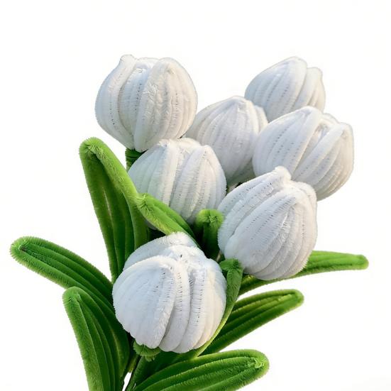 Acul de curățat pipe Finisat Flori Lalea Flori Artificiale Handmade Meșteșug Cadouri pentru Femei Mamă Soție