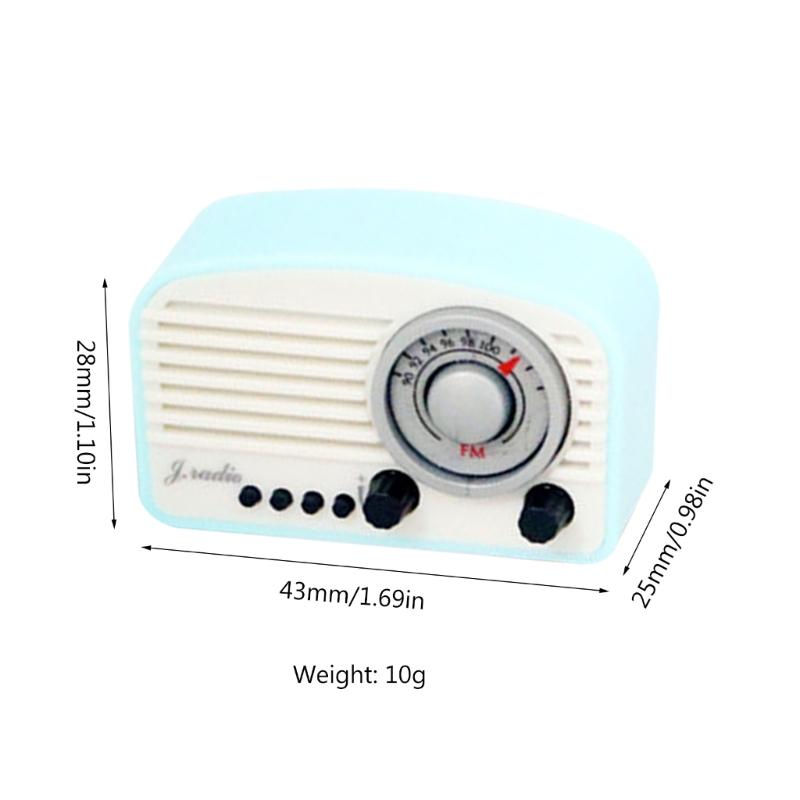 1:12 miniaturních simulací staromódního retro rádia, modelů magnetofonů, nábytku X3UC