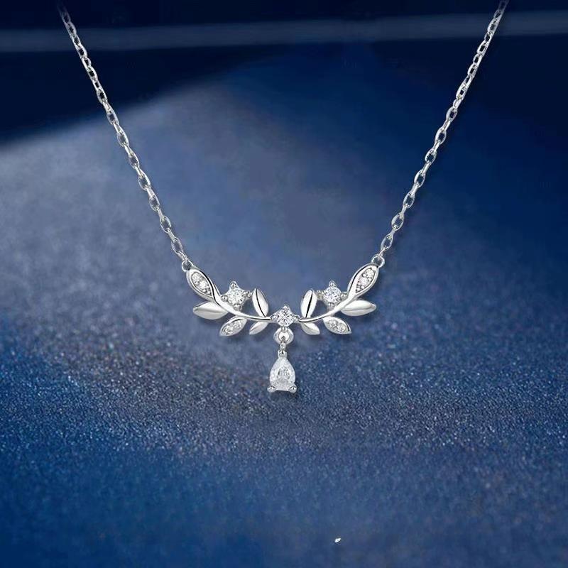 Laurel Muse Necklace Female Niche Design High Sensibility Mori Wheat Ear Pendant Temperament Clavicle Chain Jewelry