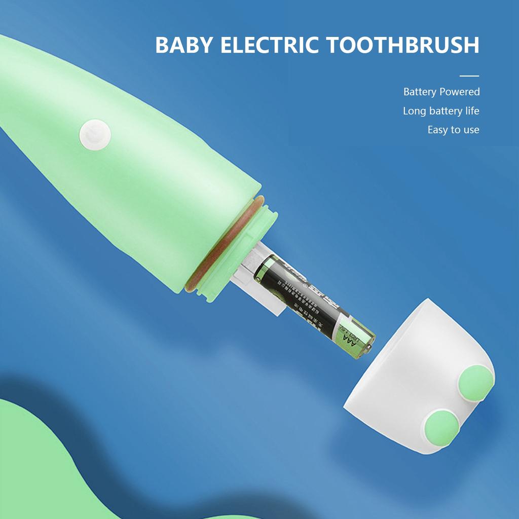 Toddler Electric Toothbrush Kids Plastic Cleaning Toothbrushes Battery Powered Toothbrush