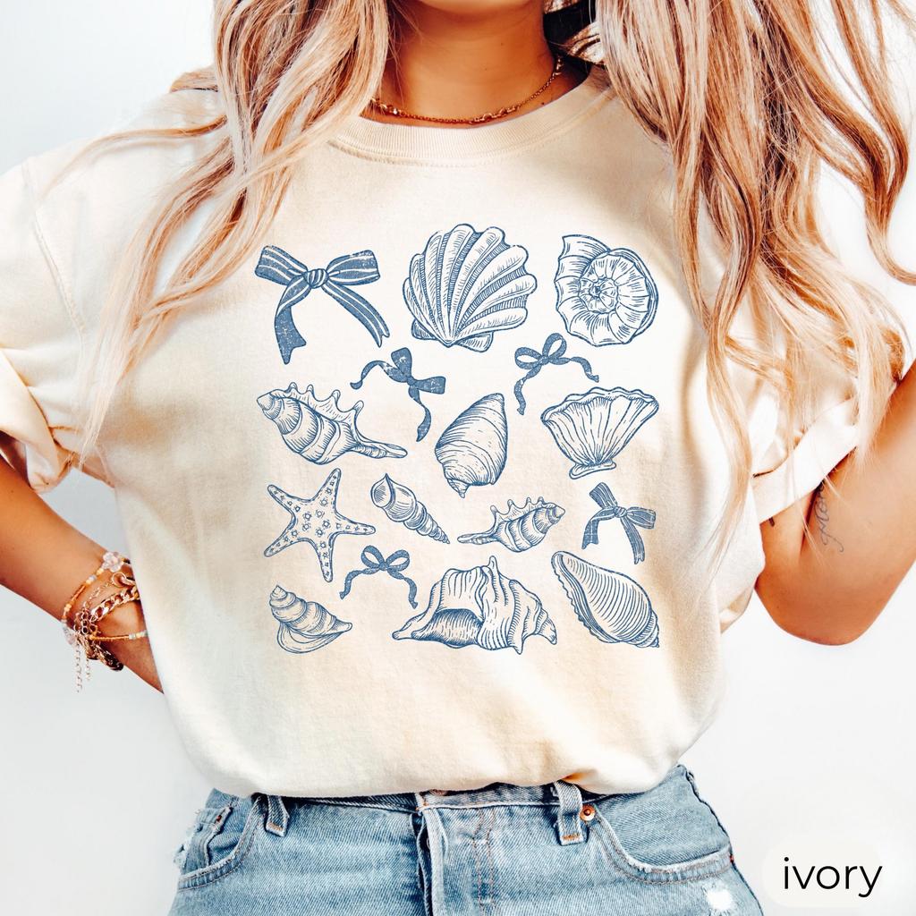 Comfort Colors® Ocean Life Graphic Tee, Vintage Sea Animals Beach Shirt