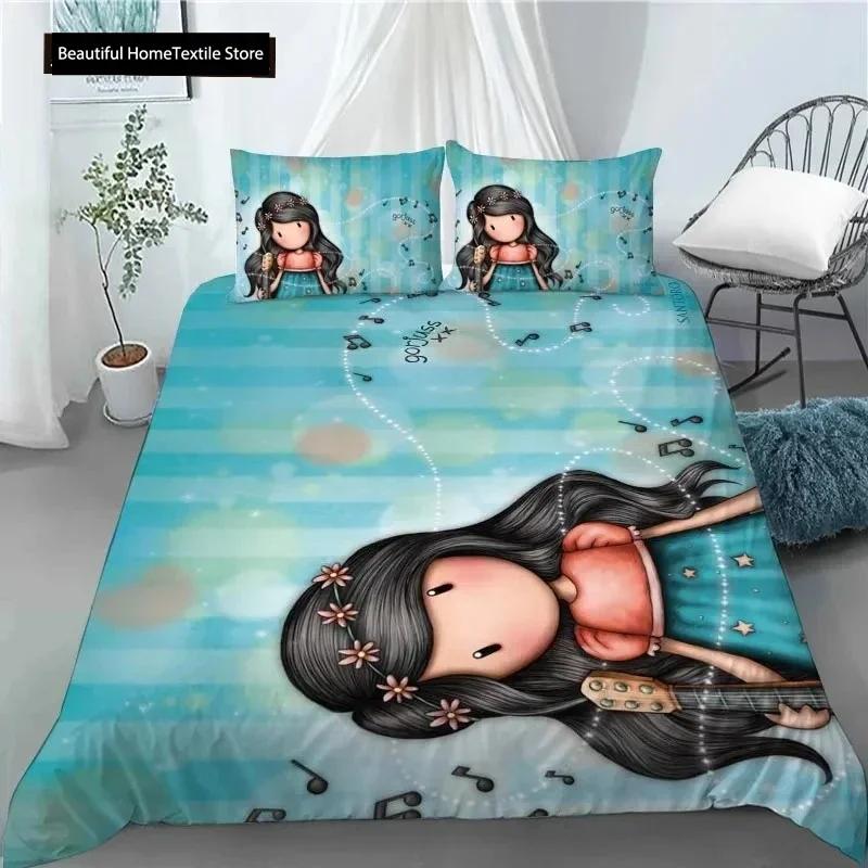 Set Copripiumino Santoro Gorjuss Matrimoniale Queen King Size Anime Bella Ragazza Set Biancheria da Letto Stampa 3D Santoro Gorjuss Copripiumino Ragazze