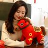 Red Horse Plush Toys Letter Print Zodiac Pony Figurine Good Luck New Year Mascot  Chinese New Year