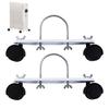 2pcs Electric Oil Heater Bracket Electric Heater Pulley 360 Degree Rotating Oil Heater Frame Caster Accessories for Home
