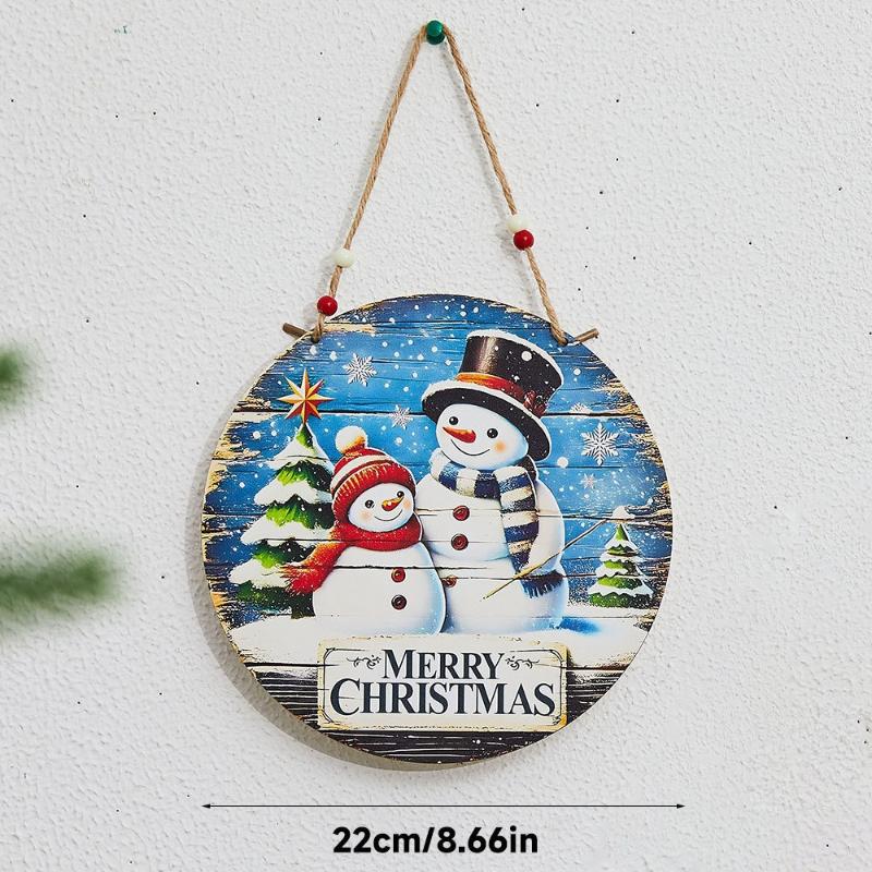 Xmas Tree Hanging Decoration, Wood Crafted, Christmas Ornaments, Fun Party Scene Props, Festive Gift