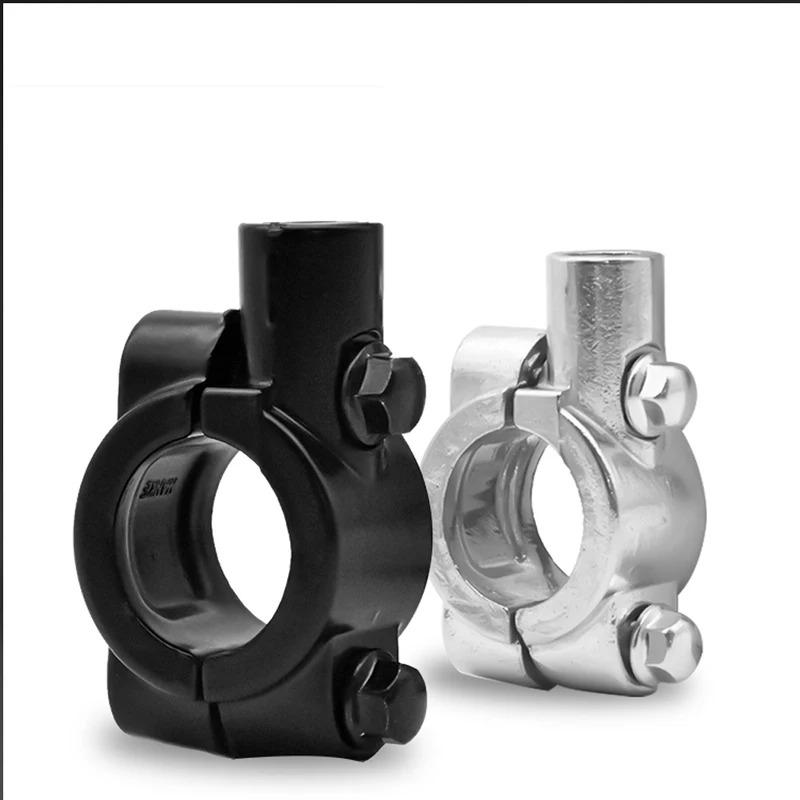 Motorrad Rückspiegel Halterung, Schwarz, Silber Spiegelhalter Klemme, Verschiedene Größen, 22mm, 10mm, 8mm, 25mm, 2Stk