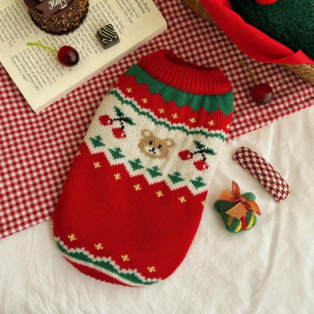Pet Sweater for Dogs and Cats Acrylic Knit Fabric Pullover Fashion Dog Clothes Warm Dog Puppy Winter Wear Clothes Sweatshirt