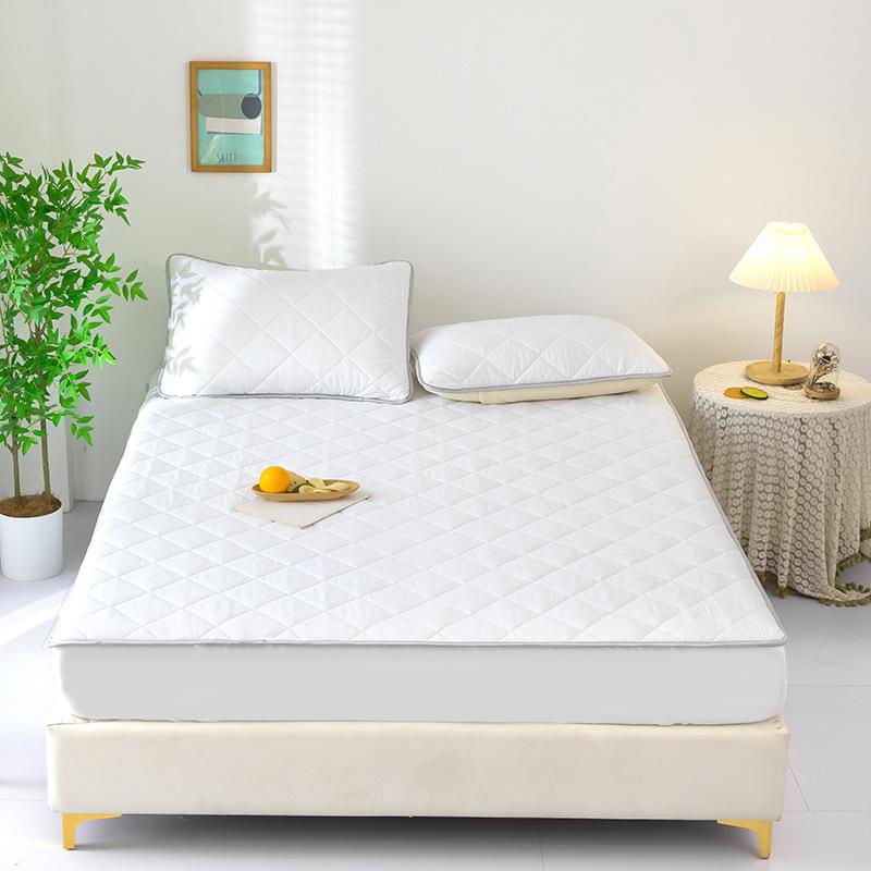 Machine Washable Single Thickened Bed Cover Quilted Mattress Protector