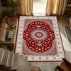 Non-slip Vintage Persian Navy Blue Floral Rug, Washable for Living Room Bedroom Decor