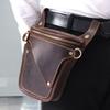 Men's Vintage Genuine Leather Motorcycle Fanny Pack - Crazy Horse Crossbody Bag