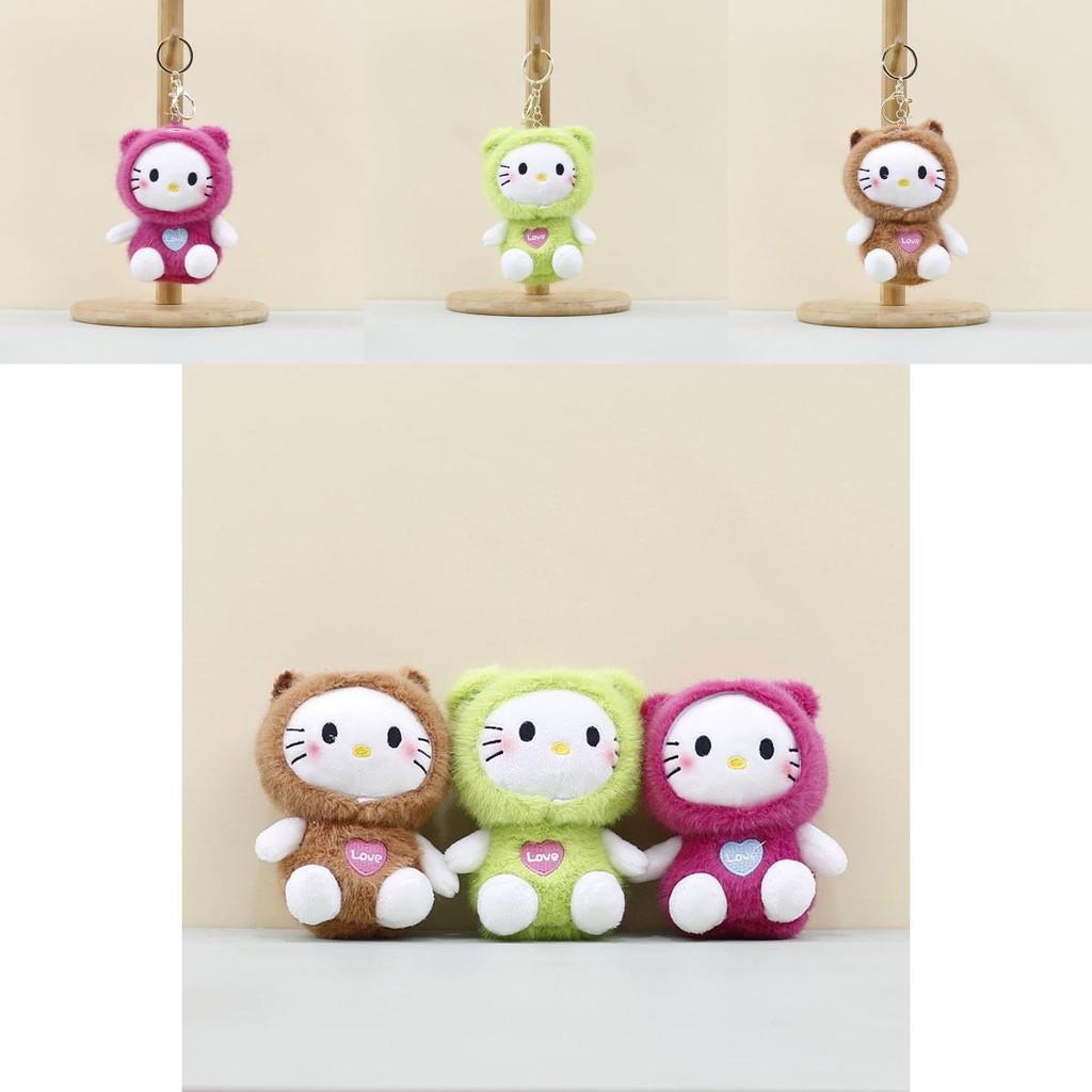 Plush Cat Charming Doll Keychain For Trendy Backpack Accessories In Soft Short Fur