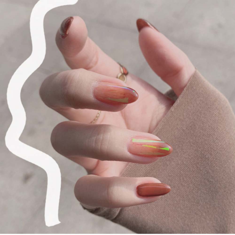 Decal Nail Stickers Aurora Broken Glass Foils Laser Cellophane Nail Foil Film Nails Art Decoration
