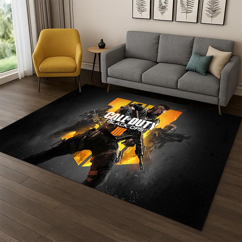 Call of Duty COD War Game Cartoon Carpet Rug for Bedroom Living Room Sofa Playroom Doormat Home Decor,Kid Area Rug Non-slip