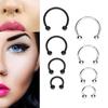 10 pièces en acier inoxydable barre de fer à cheval lèvre nez Septum oreille anneau Stud corps Piercing