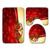 Christmas Bathroom Floor Mat Toilet Three-Piece Set