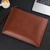 Handheld Waterproof Leather Document Bag with Custom Logo and Large Capacity.