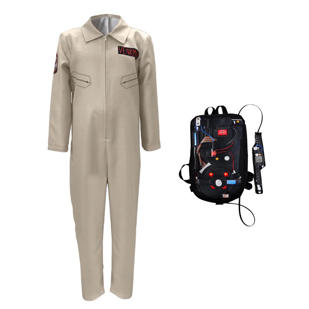 Ghostbusters Movie Kids Adults Cosplay Costume with Proton Pack Halloween Christmas Carnival Theme Party Clothes Fans Collection