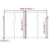 Retractable Side Awning Red 200 X 1200 Cm