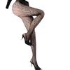 Retro Leopard Print Jacquard Pantyhose - Women's Sexy Slimming Mesh Silk Stockings in Black