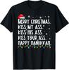 Merry Christmas Kiss My Ass His Ass Your Ass Happy Hanukkah T-Shirt Mens Womens Tees Top