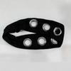 Grommet Hollowed Out Eyelets Headband Cashew Pattern Punk Headwrap Yoga Elastic Hair Band  Sports