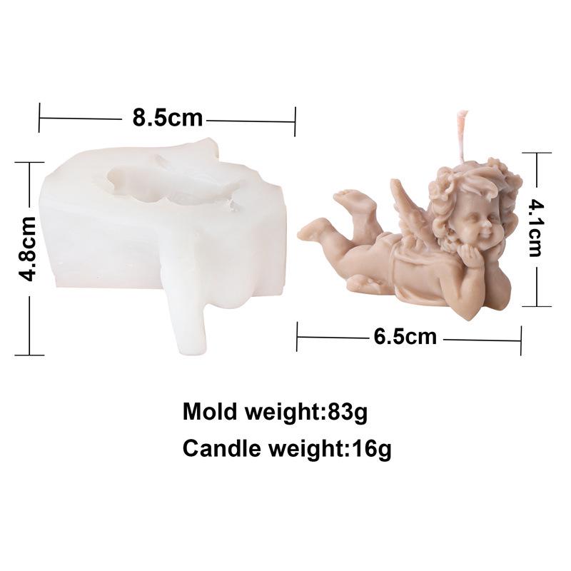 Silicone 3D Angel Candle Mold: Human Body with Wings for Aromatherapy Ornaments