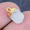Natural Crystal Rough Gemstone 925 Sterling Silver Jewelry Pendant 0.59" d5R70