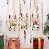 Handcrafted Wooden Sled with Dwarf Ornament Easy Hanging Festival Home Decoration Christmas Party Supplies