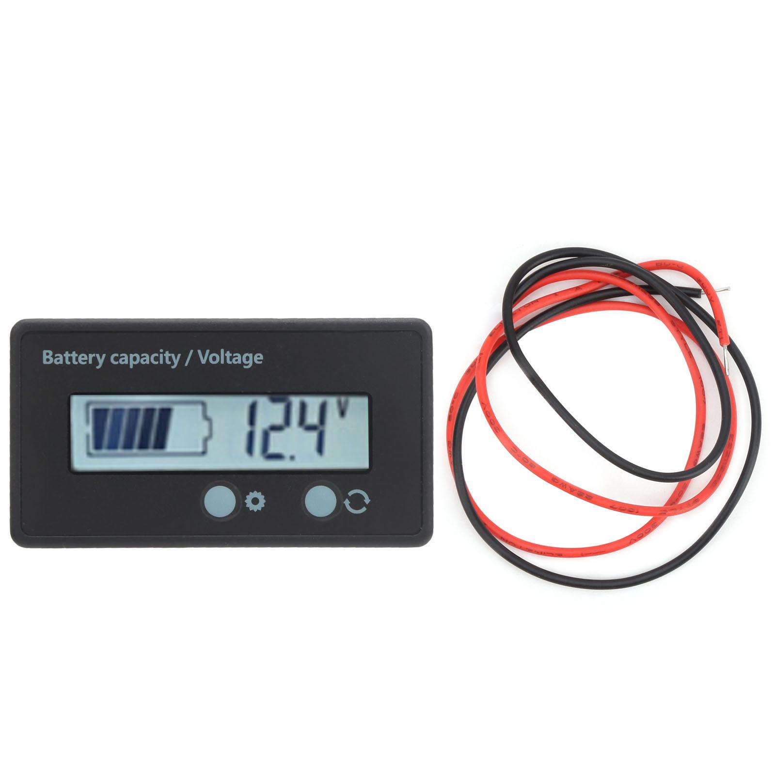 

DC10100V Battery Capacity Voltage Meter Indicator with LCD White Backlight Display