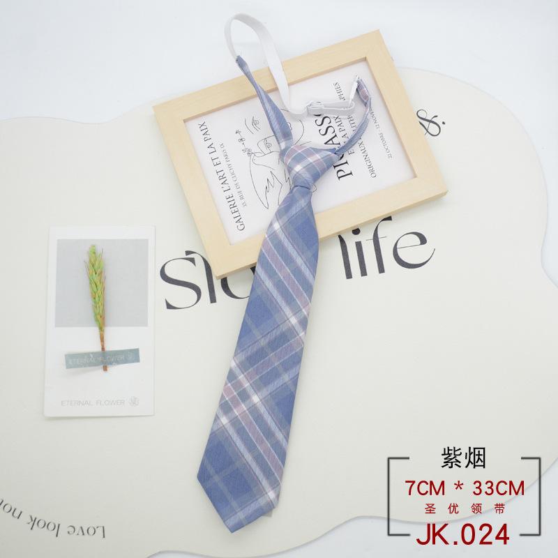 Tie Plaid Women Free Knotting Student College Style Japanese Short Uniform School Uniform Accessories Lazy