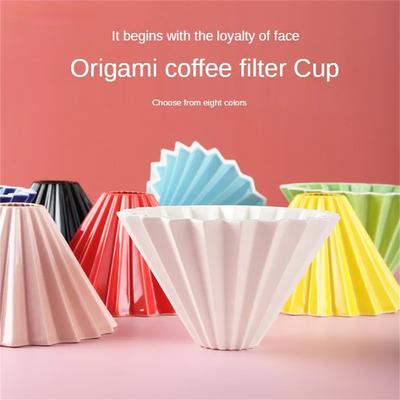 Keramický šálek s filtrem na kávu Opakovaně použitelné filtry Kávovar Kónický Ruční splachování šálek s jednoduchým odkapáváním filtru Barista Tool Cup