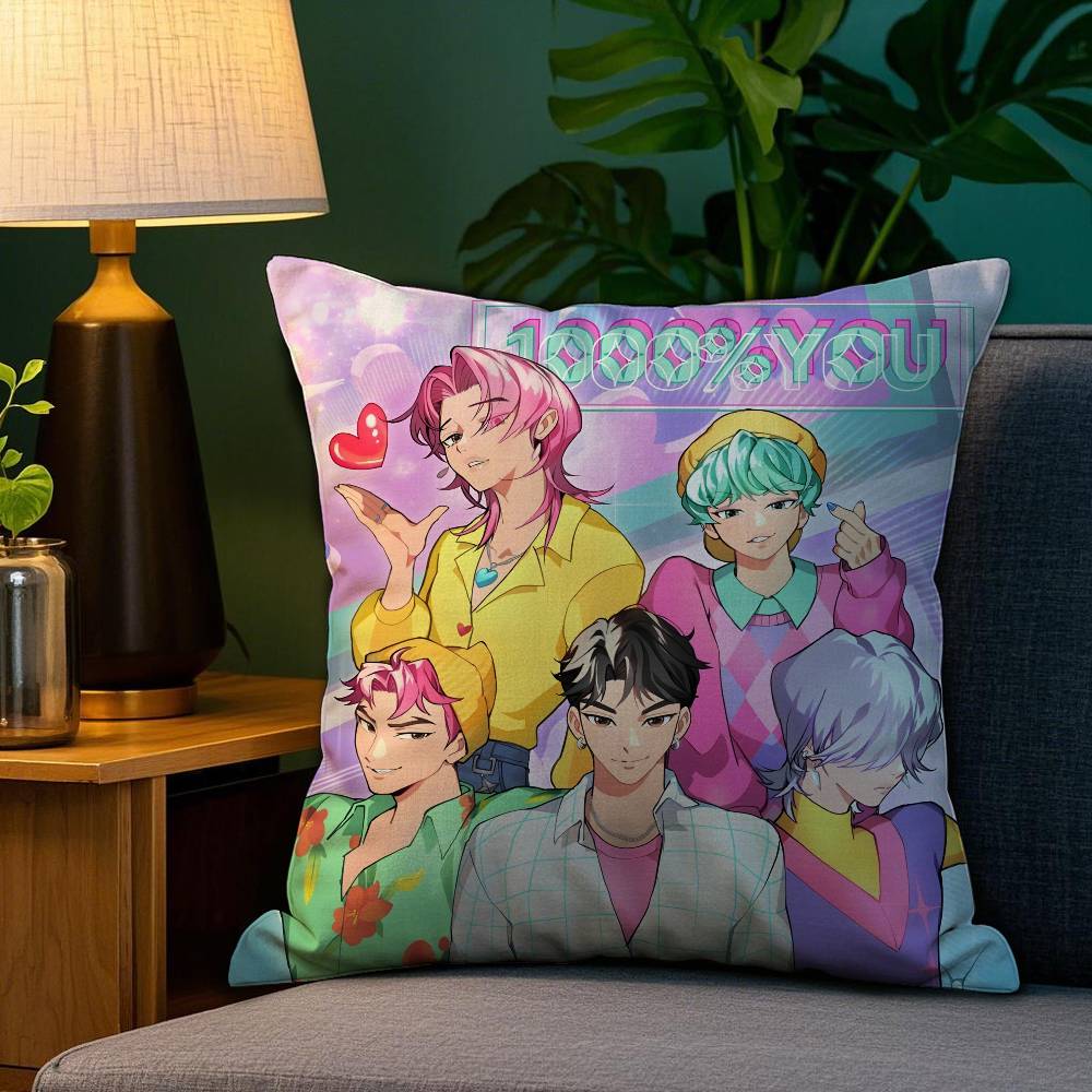 Saja Boys K-Pop Dämonen H-Jäger Kissenbezug Plüschstoff Weich Beidseitiger Druck Sofakissenbezug Wurfkissenbezüge